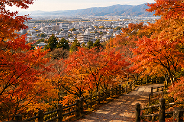 鯖江市 西山公園の紅葉